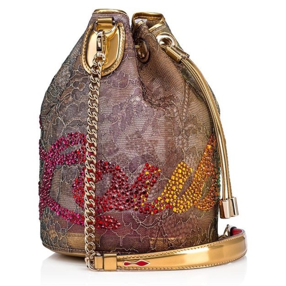 Louboutin Marie Jane bucket dentelle